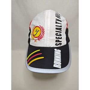 Cycling Hat Cap White Black Red By Leslie Jordan Adjustable Lightweight NWT